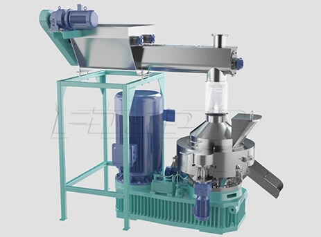 Vertikal trepelletsmølle